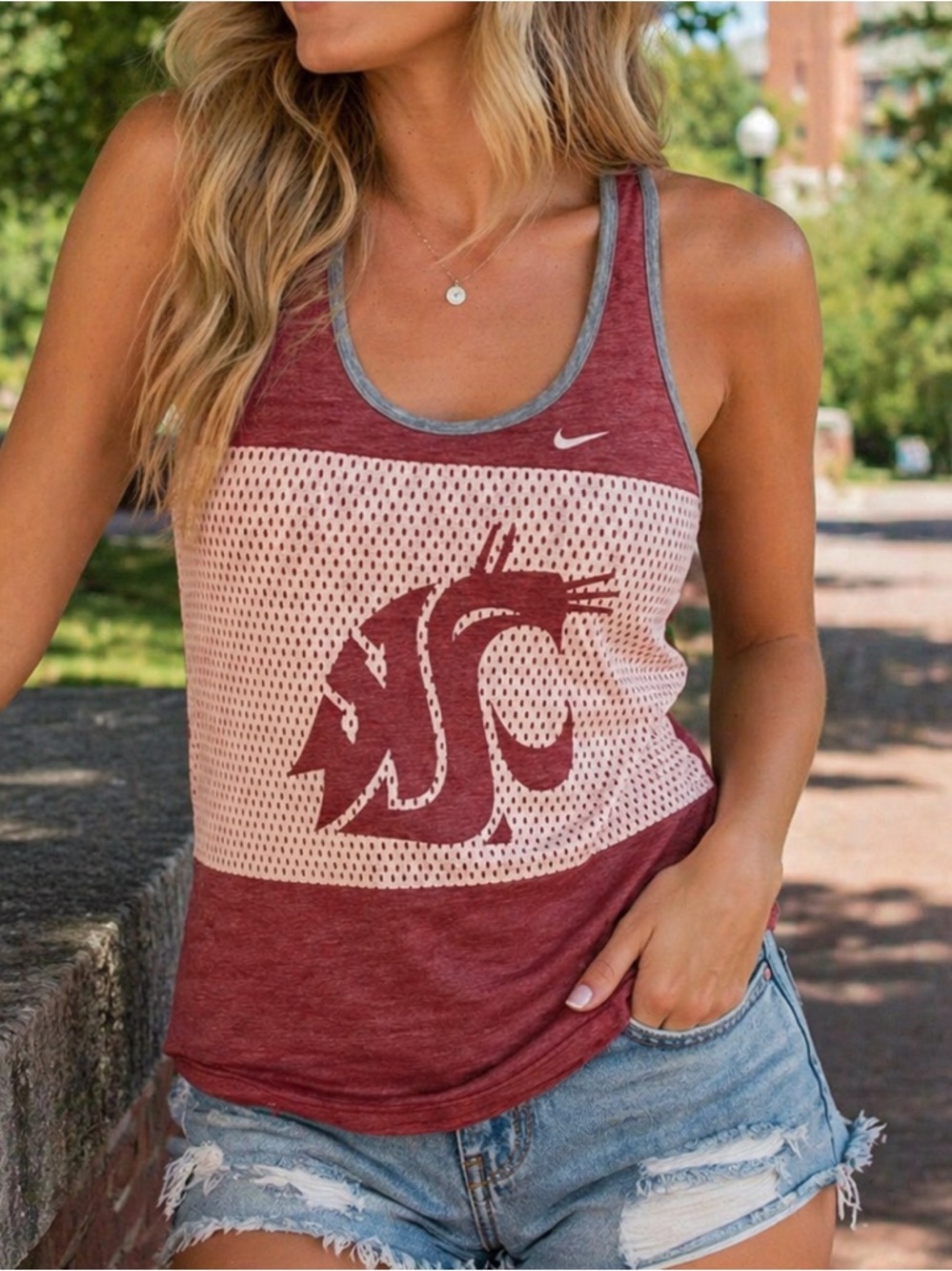 Nike Washington State Cougars Dri-FIT Racerback Tank Top WSU Athletic Shirt